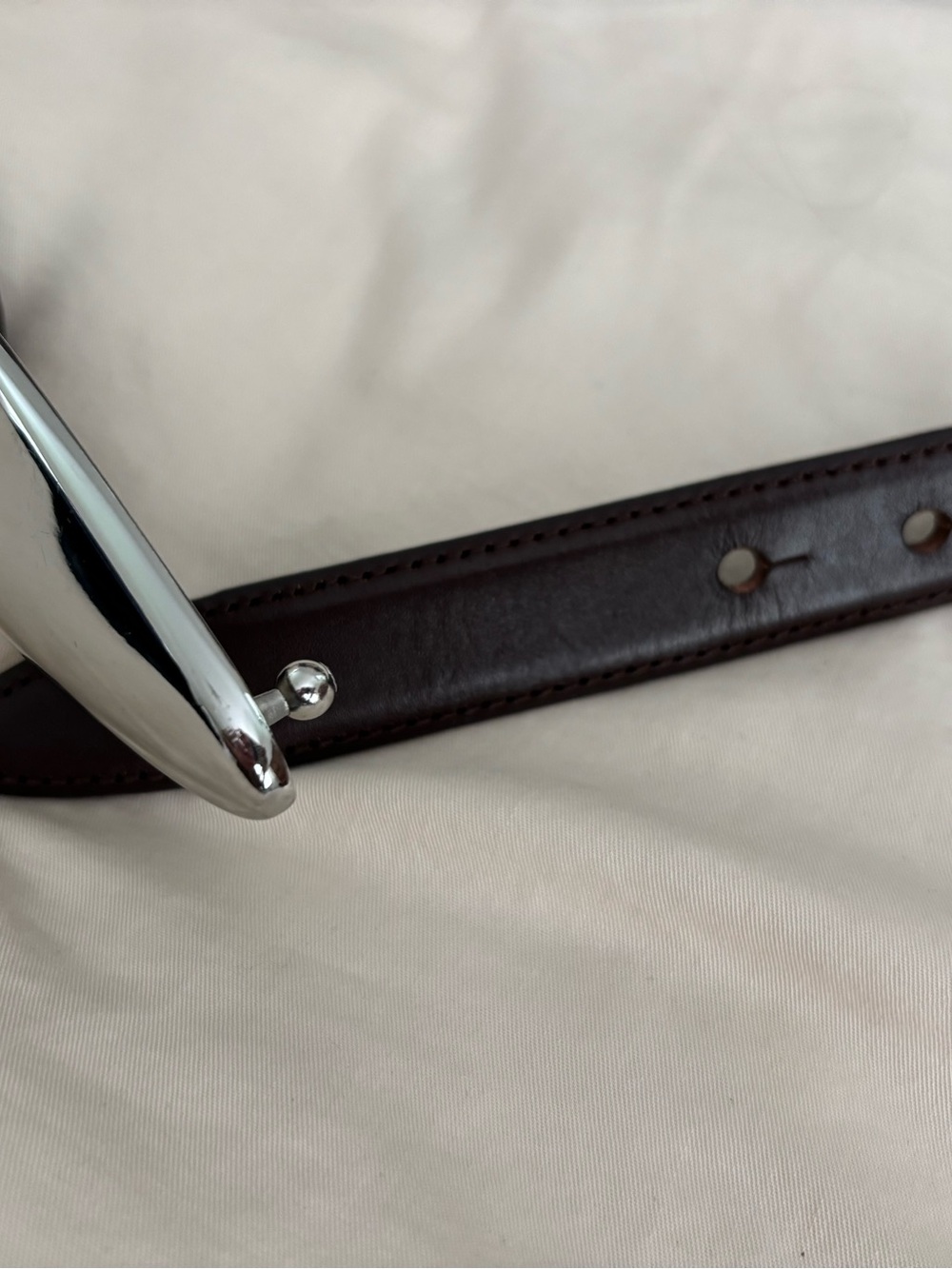 Women’s Brown Belt with Silver Buckle - Picture 4 of 5